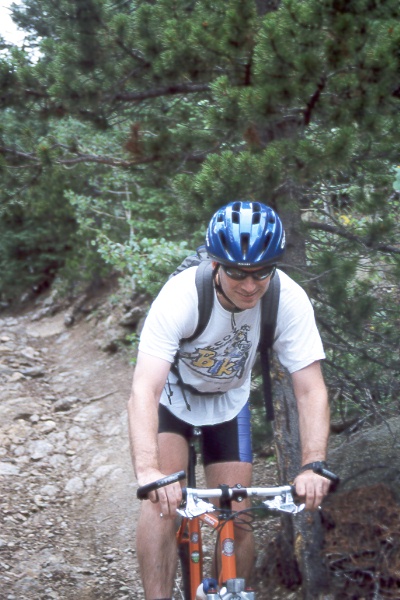 Cycling near Boulder, Colorado in 1999