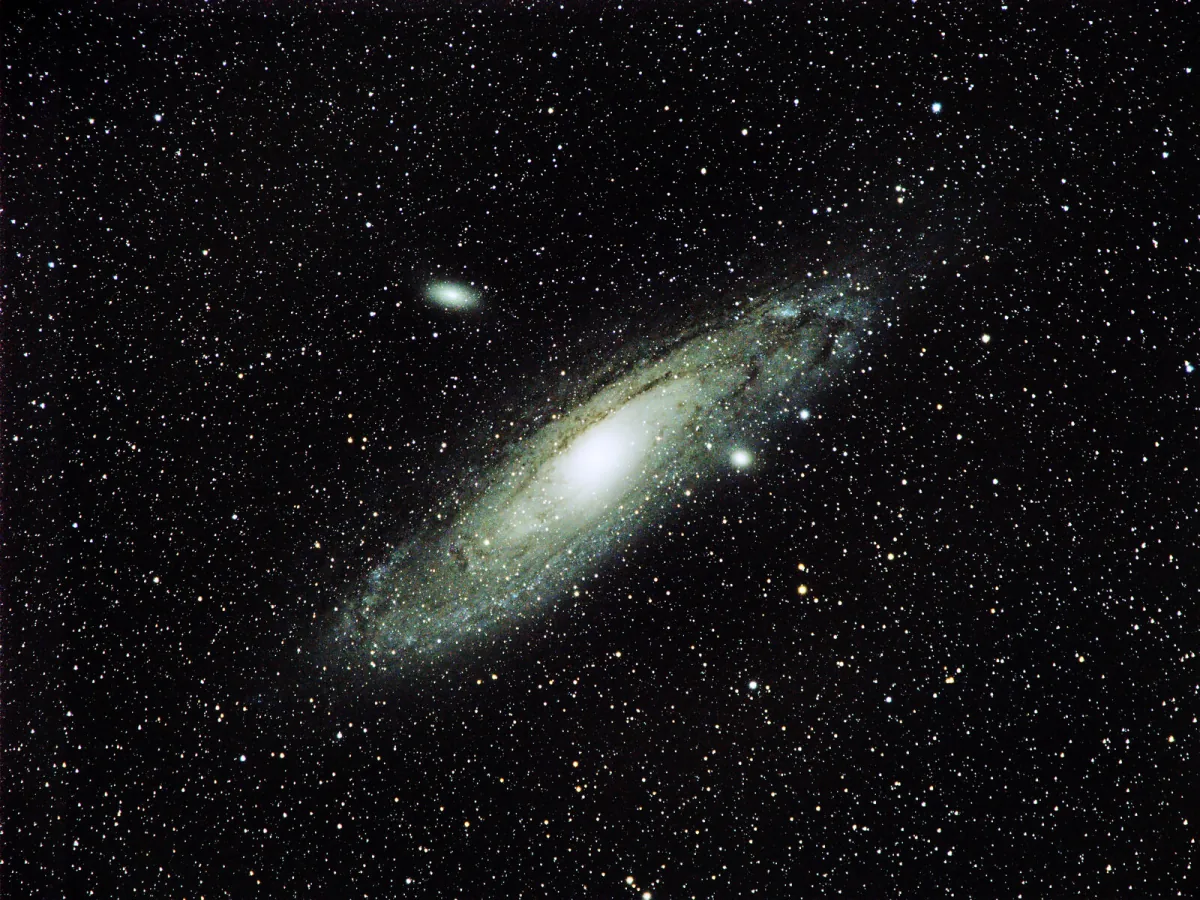 The Andromeda galaxy in a starry sky