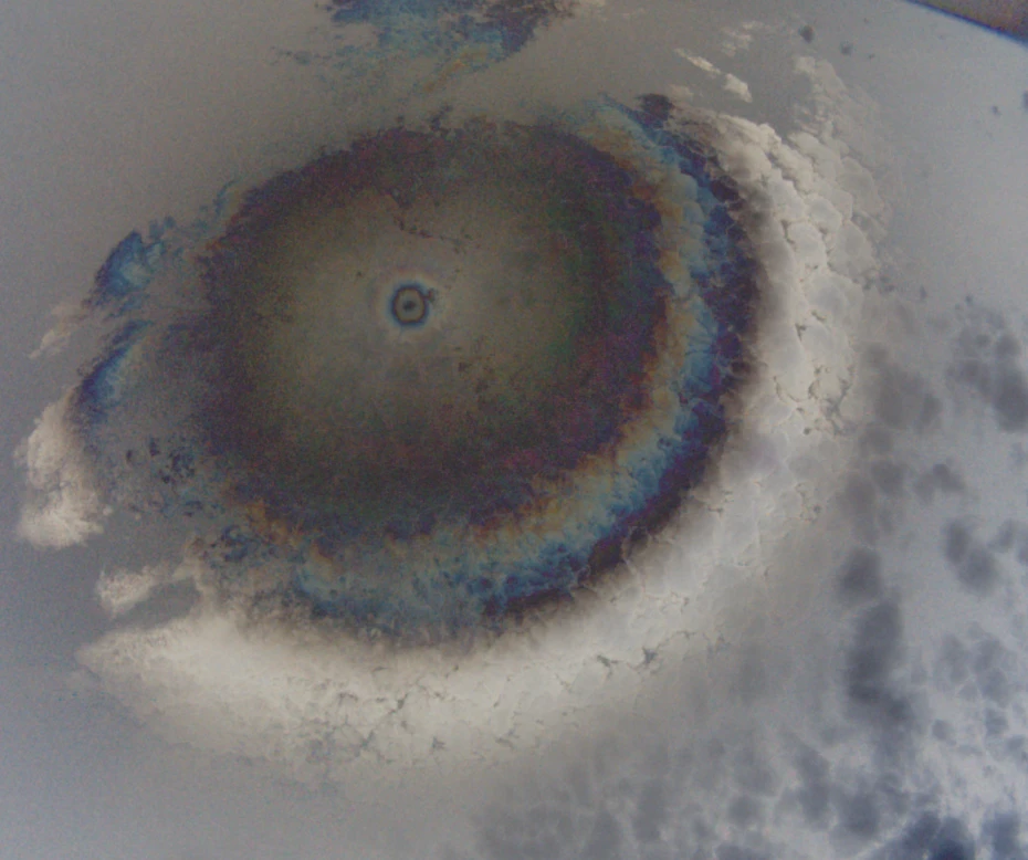 Degree of linear polarization view of a cloudbow